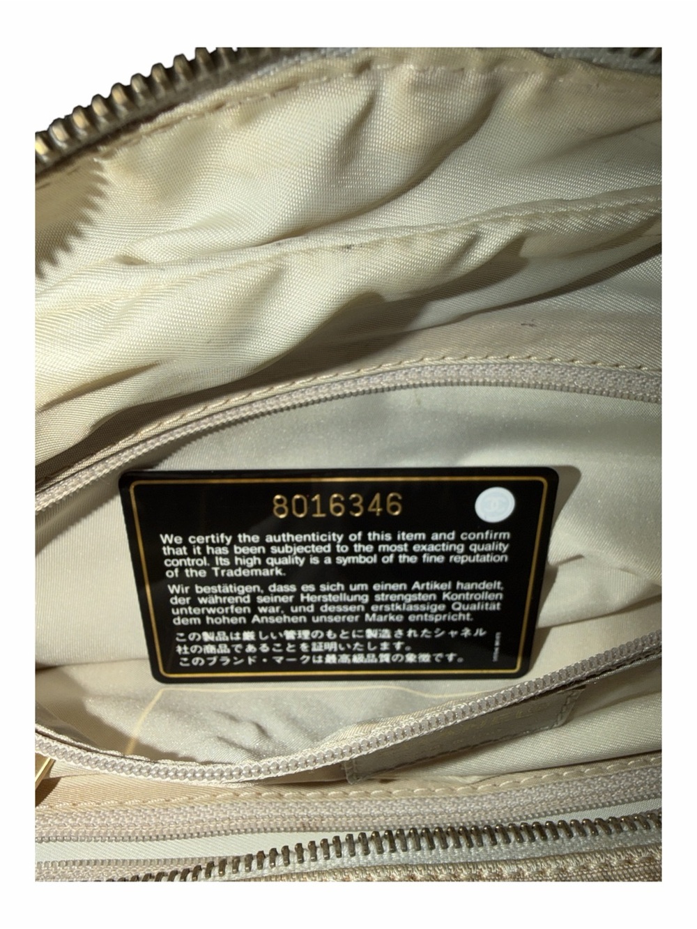 Chanel Vintage Cream New Travel Line Jacquard Bowler Bag - Picture 8 of 9